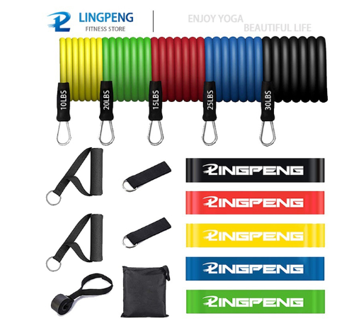 Fitness Resistance Rubber Band Yoga Elastic Band Upgrade Training Bar Set